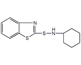 n-环己基-2-并噻唑次磺酸酰胺结构式